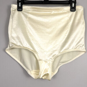 Underscore XXXL 3XL Control Panties Panty Second Skin Satin Shiny Glossy Ivory